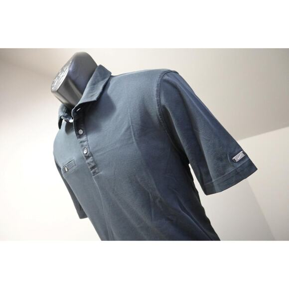 Nike Golf Polo Dri Fit Athletic Black Cotton Poly Blend Stretch Mens Size Medium - Picture 1 of 10